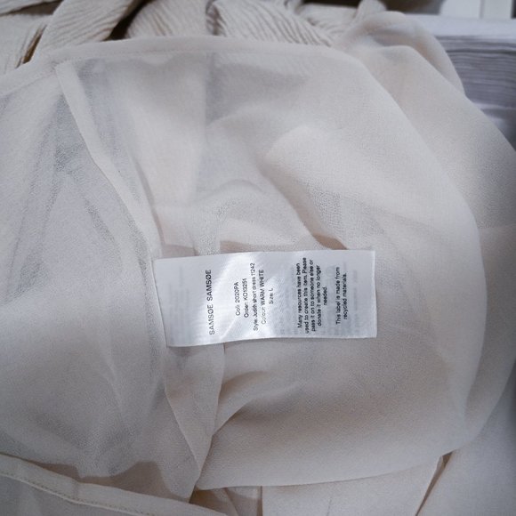 SAMOE SAMOE Large Judith Short Dress in Warm White | Size Large - Picture 8 of 9